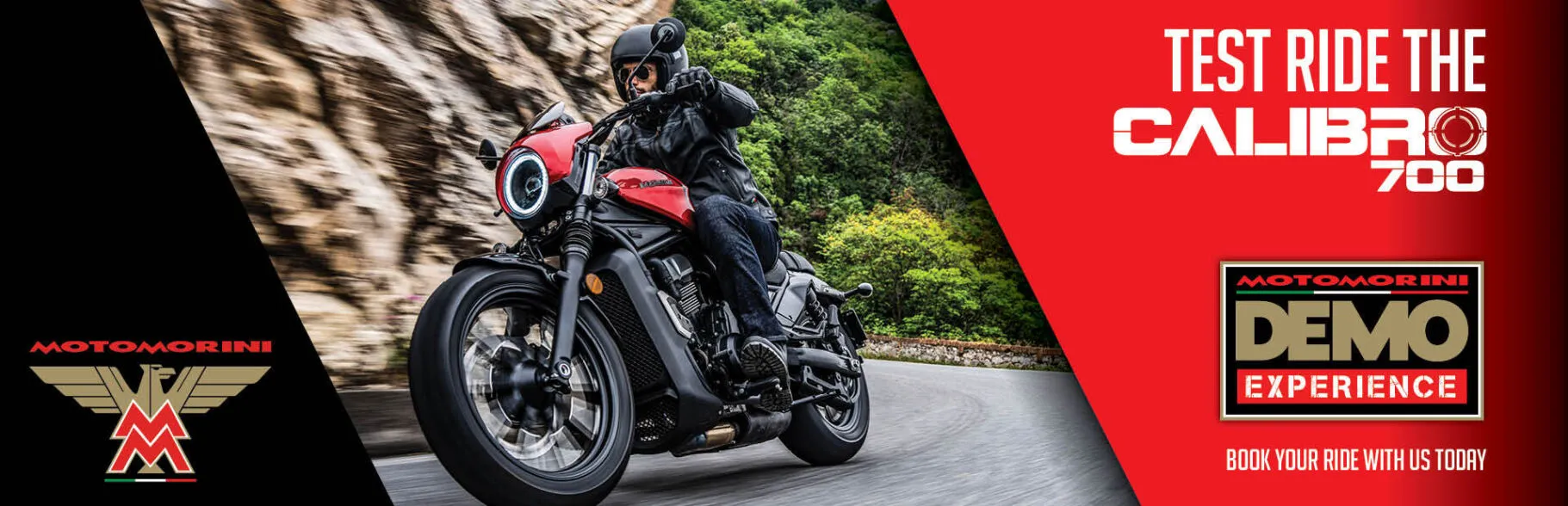 Test ride the calibro 700 Demo Experience banner
