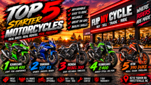 Read more about the article Best Starter Motorcycles: Top 5 Amazing Beginner Bikes | Flip My Cycle